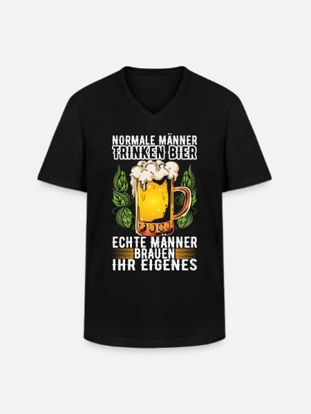 Bierbrauen Bierbrauer - Männer-T-Shirt mit V-Ausschnitt - Schwarz