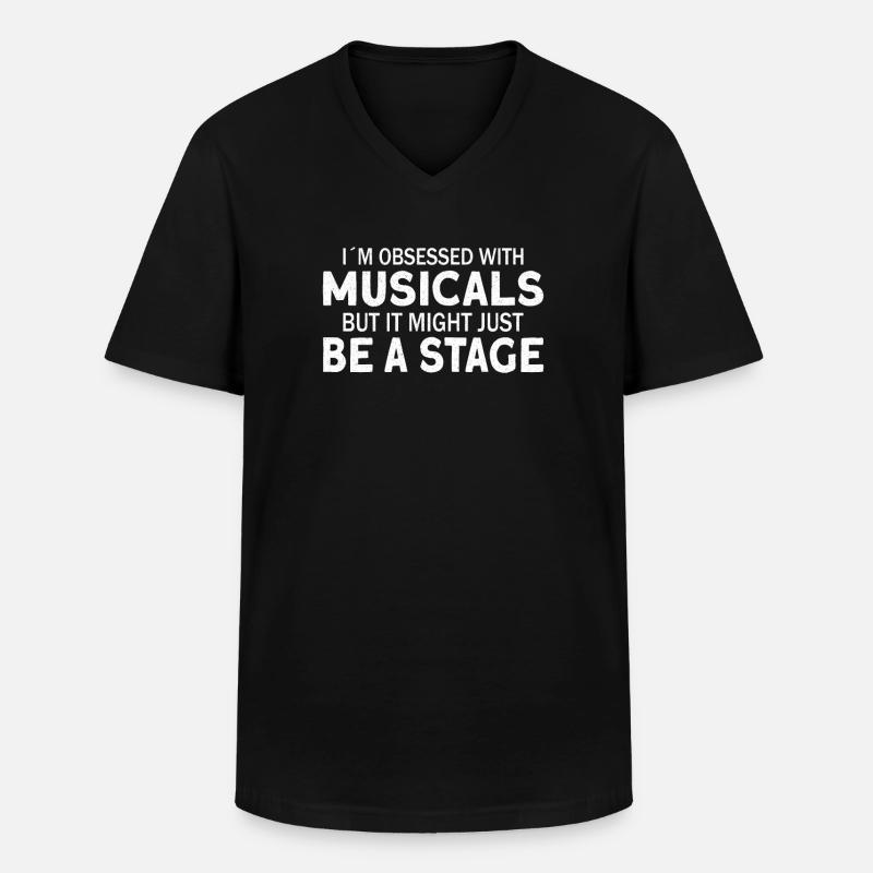 Theaterlehrer Schauspiellehrer - Männer-T-Shirt mit V-Ausschnitt - Schwarz