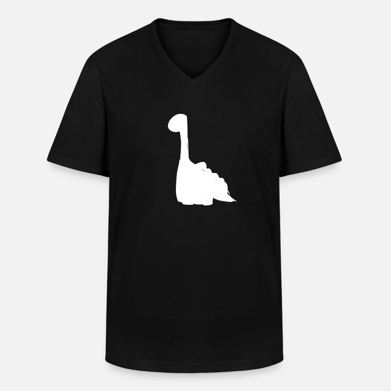 dinosaurier symbol tier - Männer-T-Shirt mit V-Ausschnitt - Schwarz