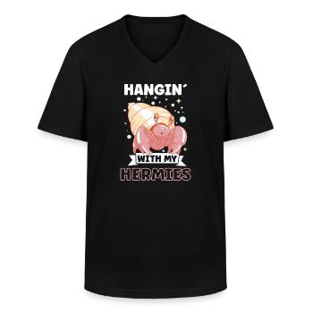 Hermit Crab Crabbing Crab Whisperer Crab Hunting - Männer-T-Shirt mit V-Ausschnitt - Schwarz - Vorne - AI Model Male 178 dark (178cm)