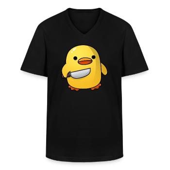 Böses Küken - Männer-T-Shirt mit V-Ausschnitt - Schwarz - Vorne - AI Model Male 178 dark (178cm)