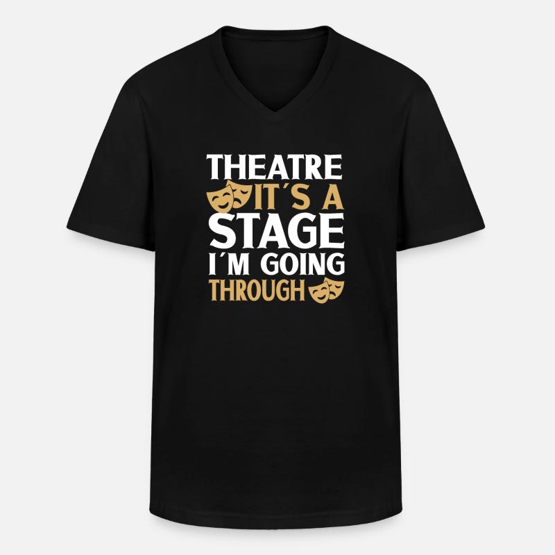 Theaterlehrer Schauspiellehrer - Männer-T-Shirt mit V-Ausschnitt - Schwarz