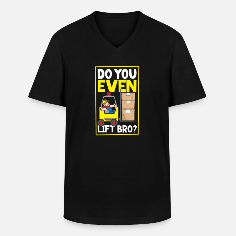 Gabelstaplerfahrer Lager Gabelstapler - Männer-T-Shirt mit V-Ausschnitt - Schwarz