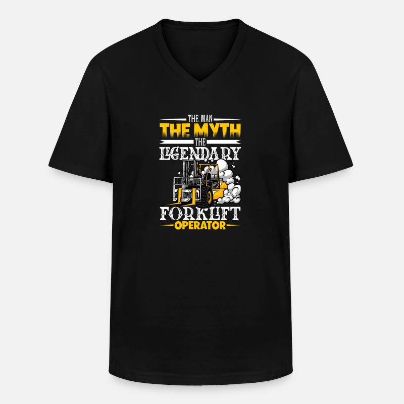 Gabelstaplerfahrer Lager Gabelstapler - Männer-T-Shirt mit V-Ausschnitt - Schwarz