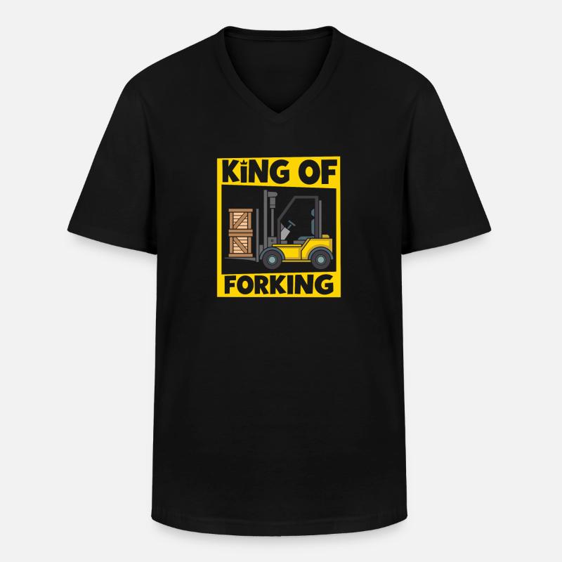 Gabelstaplerfahrer Lager Gabelstapler - Männer-T-Shirt mit V-Ausschnitt - Schwarz