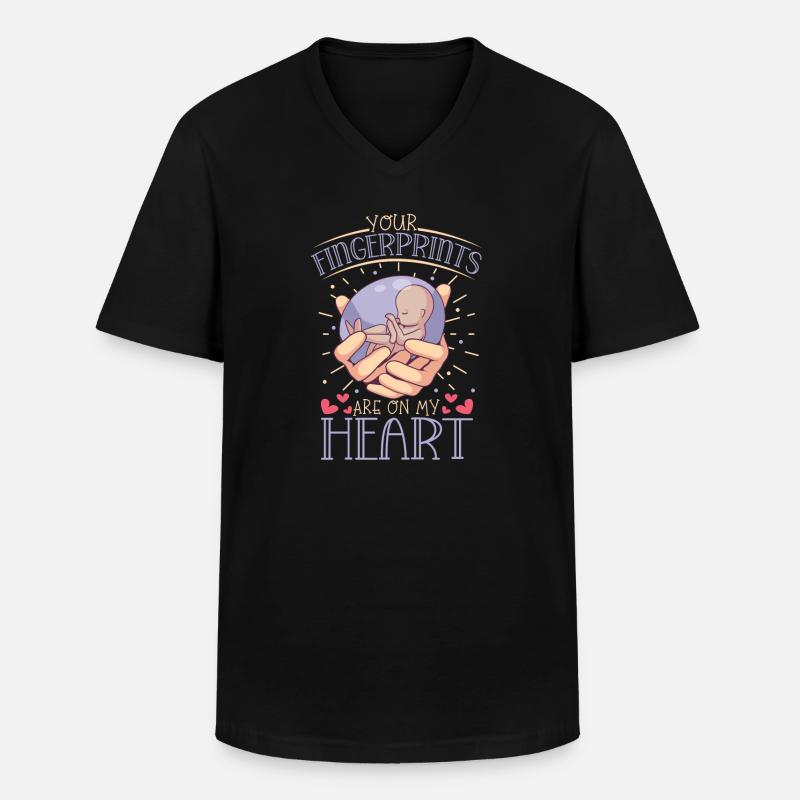 Säuglingsverlust, Fehlgeburt, Bewusstsein, - Männer-T-Shirt mit V-Ausschnitt - Schwarz