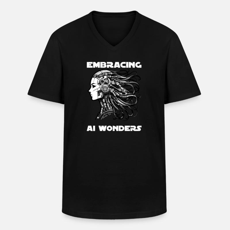 Artificial Intelligence, Machine Learning, Data - Men's V-Neck T-Shirt - black