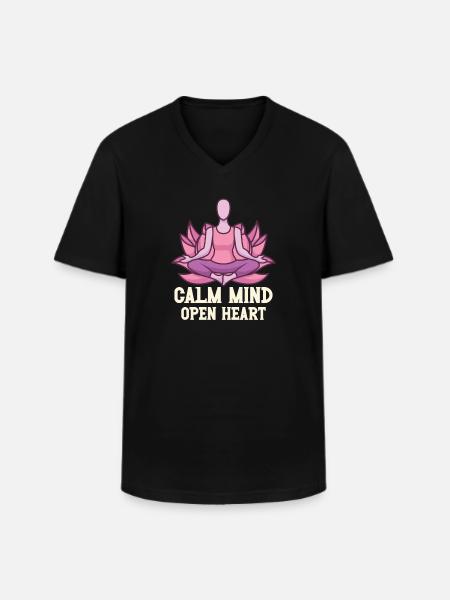 Yoga Mindfulness Practic Meditation Manifestation - Men's V-Neck T-Shirt - black