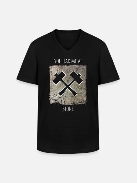 Stonemason Stone Sculptor Saying - Men's V-Neck T-Shirt - black