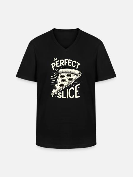 Funny pizza lover pizza enthusiast - Men's V-Neck T-Shirt - black