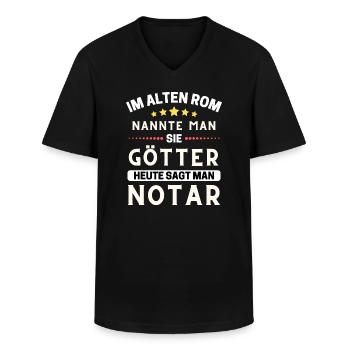 Im alten Rom waren Sie Götter. Heute Notar - Männer-T-Shirt mit V-Ausschnitt - Schwarz - Vorne - AI Model Male 178 dark (178cm)