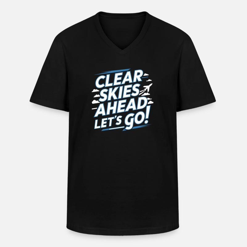 Air Traffic Controller Aircraft Flight Service - Männer-T-Shirt mit V-Ausschnitt - Schwarz
