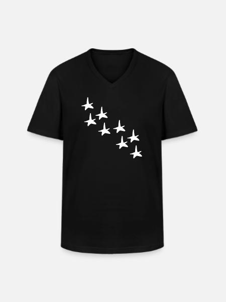 Stars Star Pattern Shapes Icon - Men's V-Neck T-Shirt - black