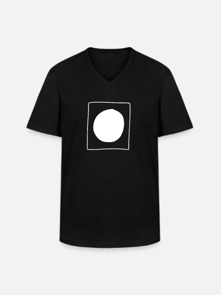 Circle Square Symbol Shape - Men's V-Neck T-Shirt - black