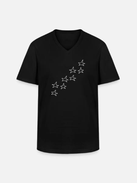 Star Pattern Star Symbol Shape - Men's V-Neck T-Shirt - black