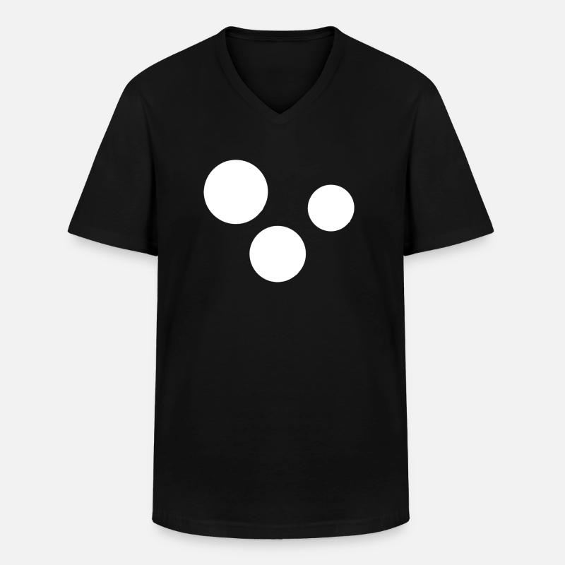 Three Circles Circle - Men's V-Neck T-Shirt - black