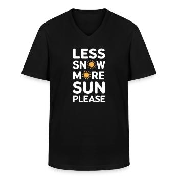 Hiver--froid-plaintes - T-shirt col V Homme - noir - Devant - AI Model Male 178 dark (178cm)