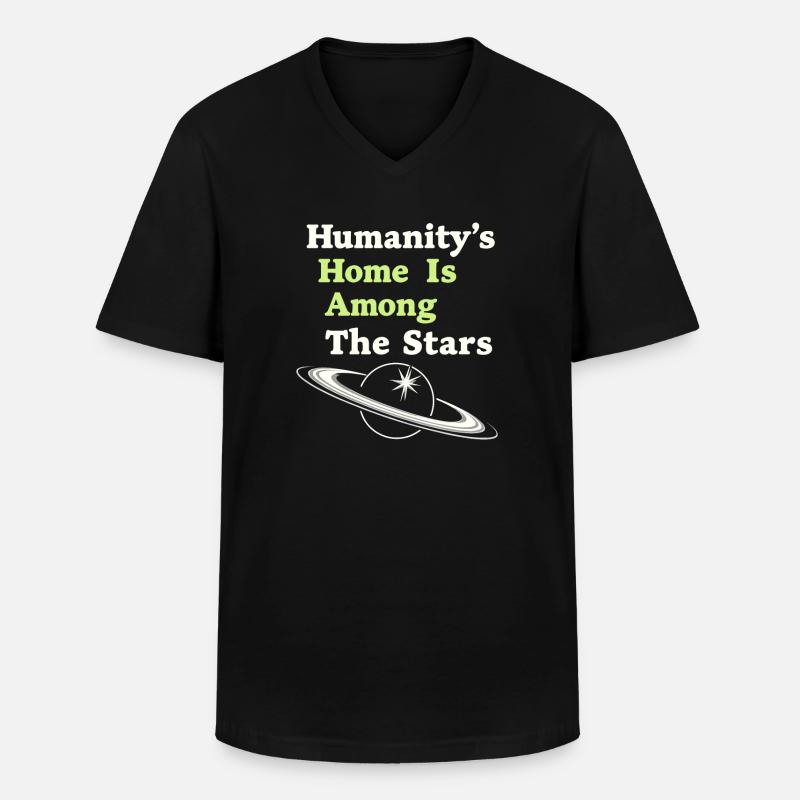 Exploration spatiale Découverte cosmique - T-shirt col V Homme - noir