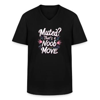 Bandes sonores de musique et de jeux avec audio immersif - T-shirt col V Homme - noir - Devant - AI Model Male 178 dark (178cm)