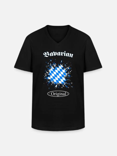 Bayern - Bavaria - Männer-T-Shirt mit V-Ausschnitt - Schwarz