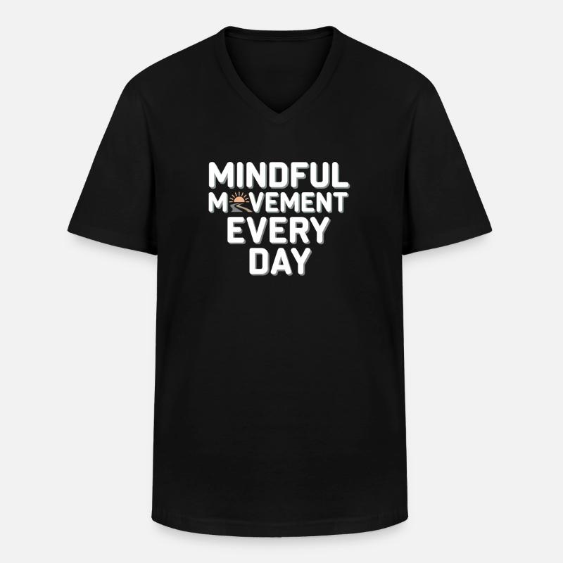 Silten Geweise Achtsamkeitspraxis Technischfrei - Männer-T-Shirt mit V-Ausschnitt - Schwarz