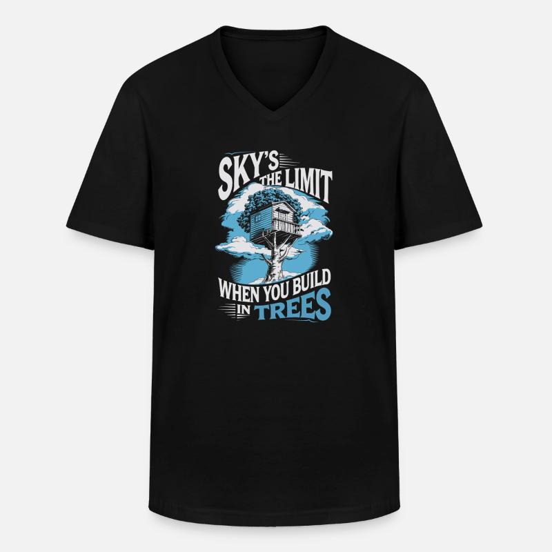 Baumhausbauer Diy-baumhausbau - Männer-T-Shirt mit V-Ausschnitt - Schwarz