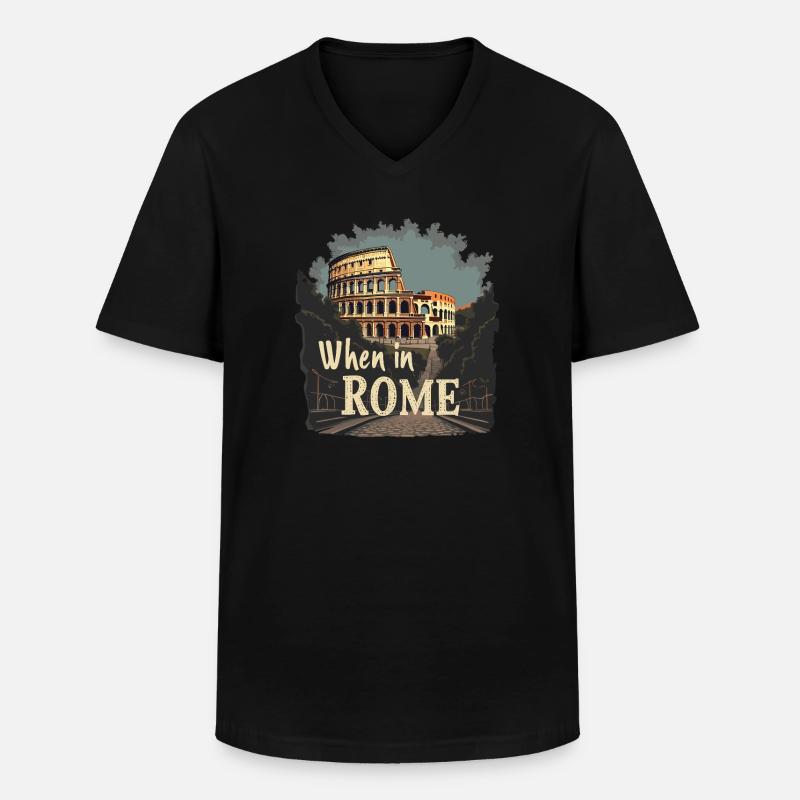 Geschichtsinteressierte Antikes Rom Enthusiasten - Männer-T-Shirt mit V-Ausschnitt - Schwarz