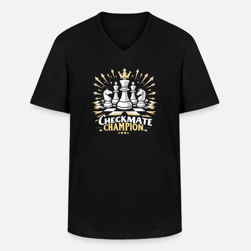 Chess Tacticians Strategy Masters Tactical - Männer-T-Shirt mit V-Ausschnitt - Schwarz