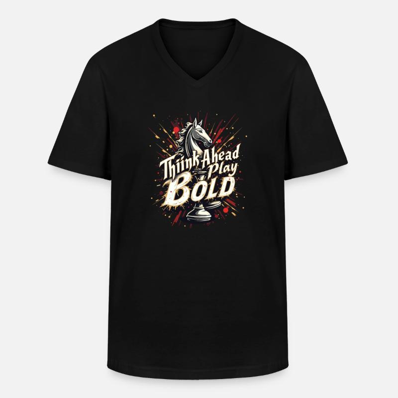 Chess Tacticians Strategy Masters Tactical - Männer-T-Shirt mit V-Ausschnitt - Schwarz