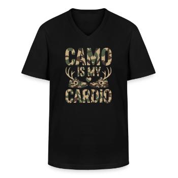 Les femmes à la poursuite d’une nature forte en plein air, le - T-shirt col V Homme - noir - Devant - AI Model Male 178 dark (178cm)