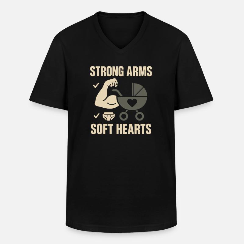 Kinderzimmervater Vaterschaft Pride - Männer-T-Shirt mit V-Ausschnitt - Schwarz