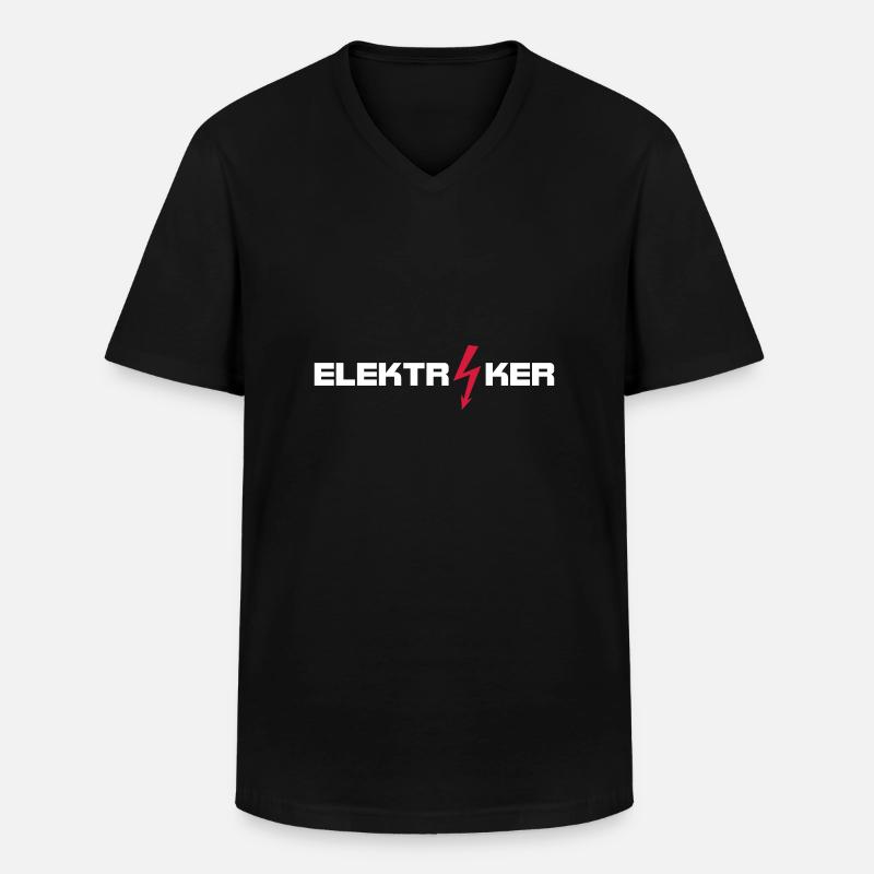 elektiriker, berufe, elektriker beruf, elektriker - Männer-T-Shirt mit V-Ausschnitt - Schwarz