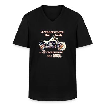 Motorrad Rocket 3 Roadster Soul - Männer-T-Shirt mit V-Ausschnitt - Schwarz - Vorne - AI Model Male 178 dark (178cm)