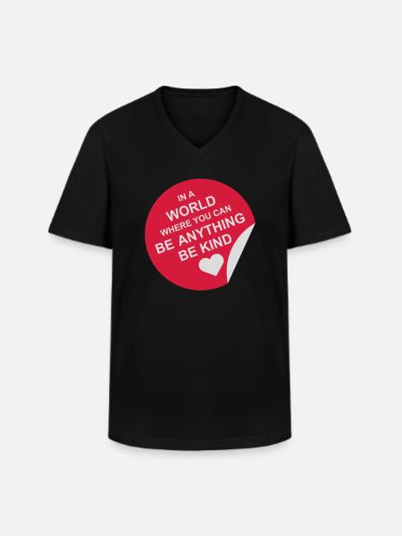 you can be kind - Men's V-Neck T-Shirt - black