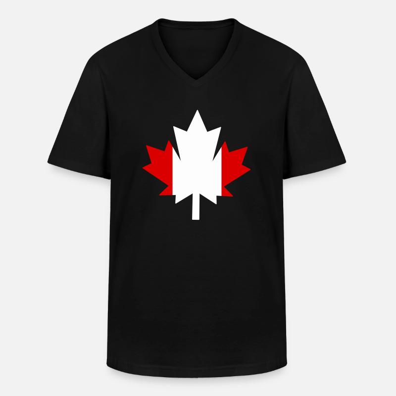 Canada Canada Maple Leaf - Men's V-Neck T-Shirt - black