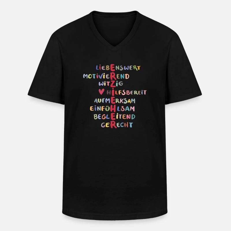 erzieher - Männer-T-Shirt mit V-Ausschnitt - Schwarz