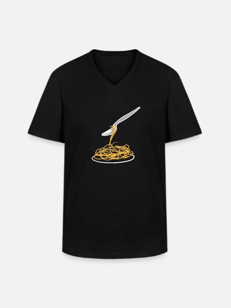 Food symbol - Men's V-Neck T-Shirt - black