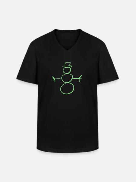 Père Noël - T-shirt col V Homme - noir