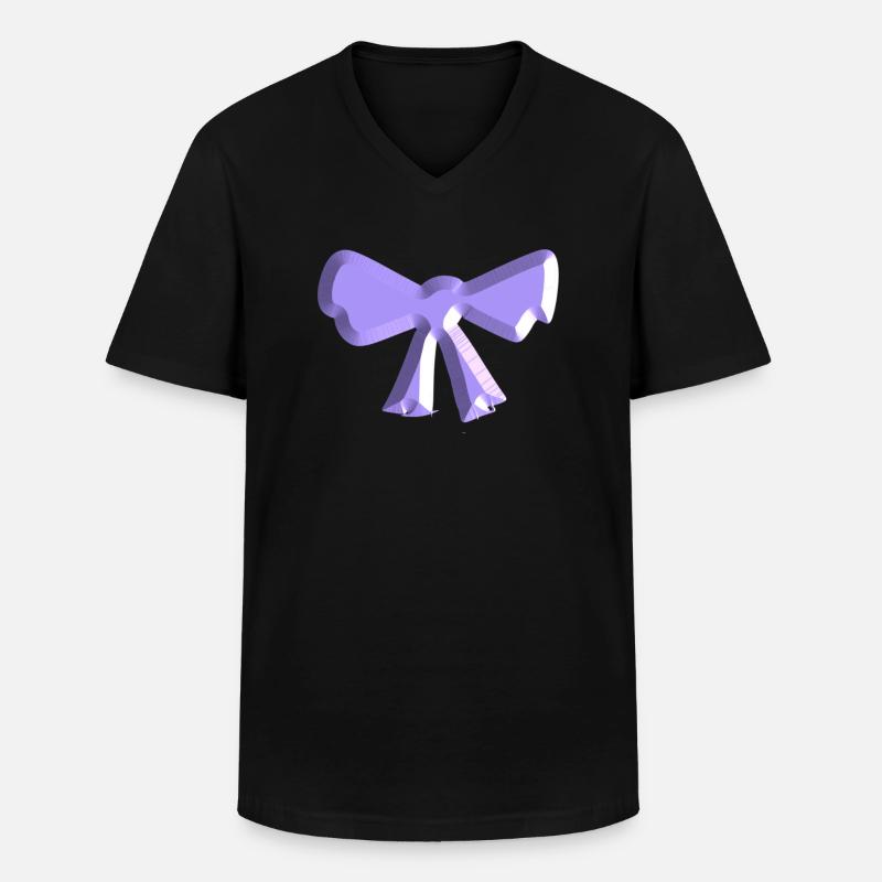 loop symbol fly purple - Men's V-Neck T-Shirt - black