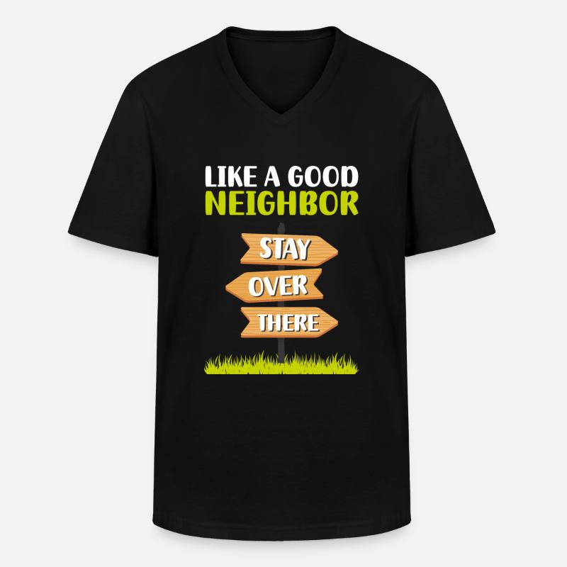 Nachbarschaft Freunde Bier Einweihung - Männer-T-Shirt mit V-Ausschnitt - Schwarz