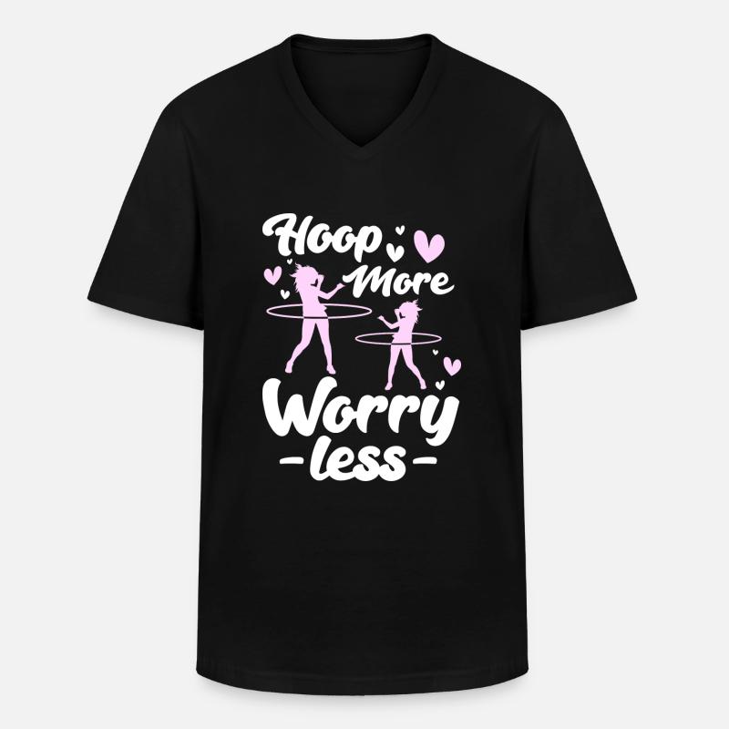 Hulahoop Hoop Workout Fit - Männer-T-Shirt mit V-Ausschnitt - Schwarz