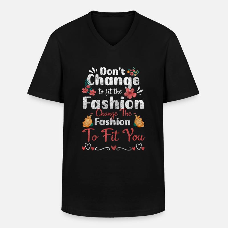 Mode Neumodisch Schmuck - Männer-T-Shirt mit V-Ausschnitt - Schwarz