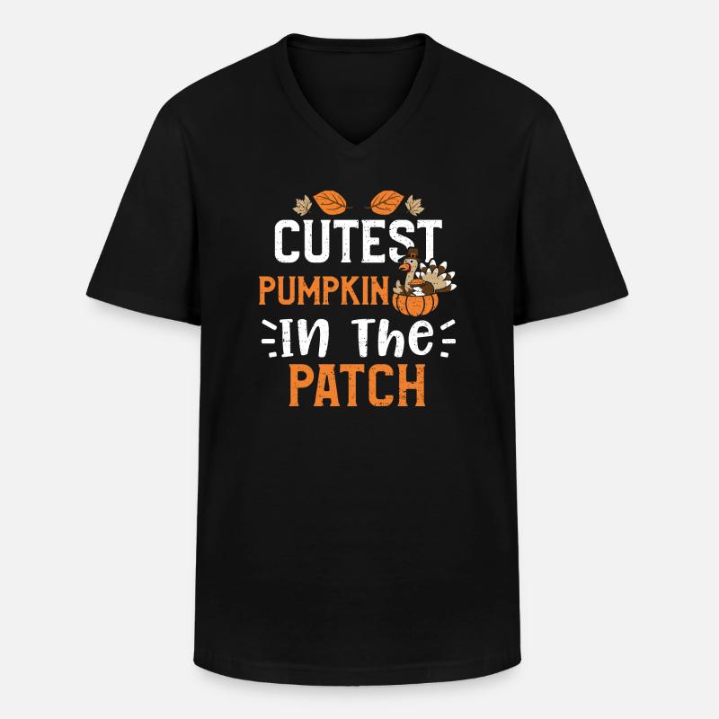 Cutest Pumpkin In The Patch - Männer-T-Shirt mit V-Ausschnitt - Schwarz