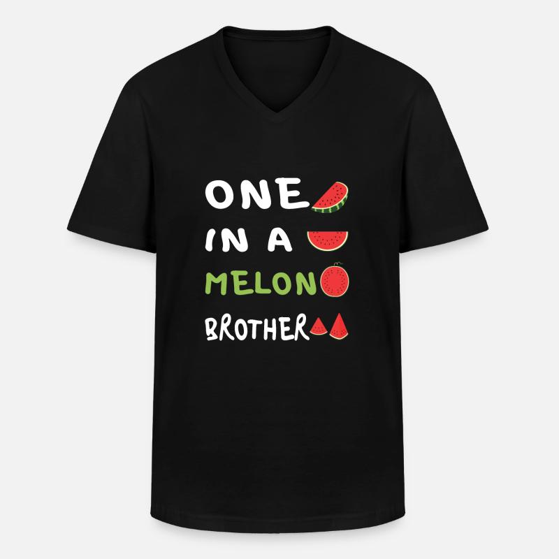 Einer in einer Melone - Männer-T-Shirt mit V-Ausschnitt - Schwarz