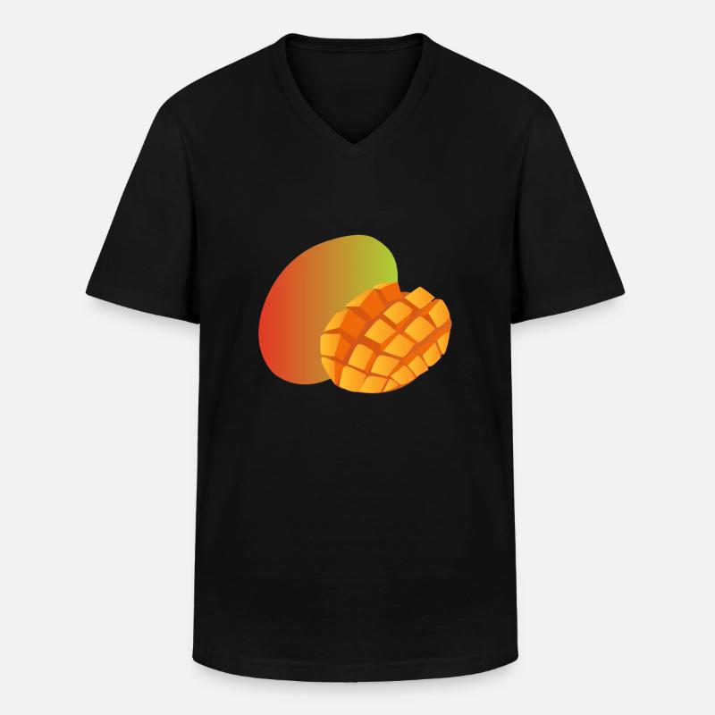 mango veggie gemuese fruits8 - Männer-T-Shirt mit V-Ausschnitt - Schwarz