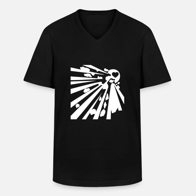 explosive wite - Männer-T-Shirt mit V-Ausschnitt - Schwarz