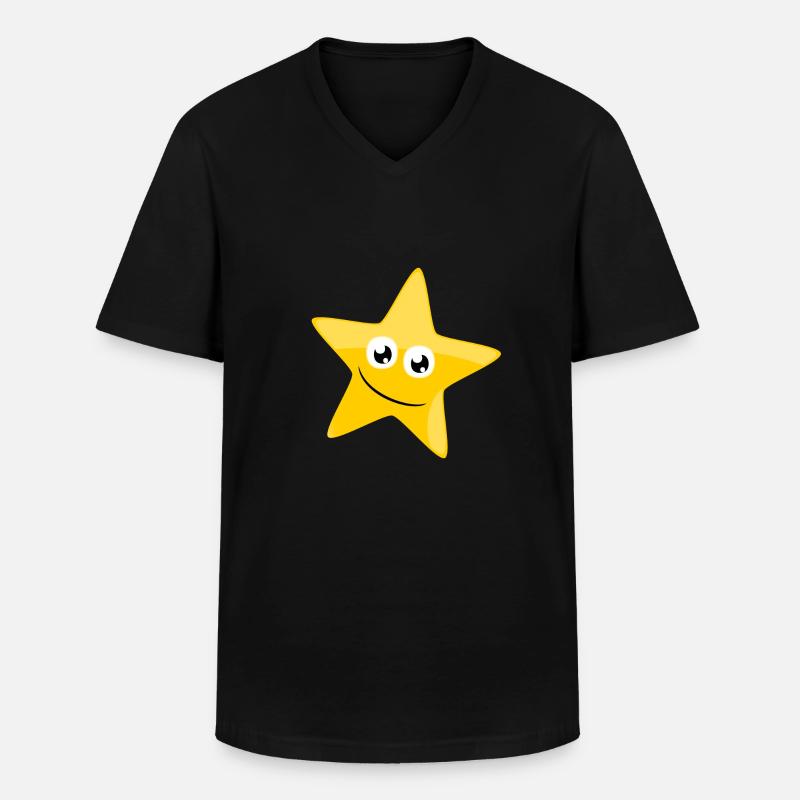 Starlet - Männer-T-Shirt mit V-Ausschnitt - Schwarz