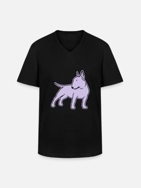 Bull Terrier cn_single_1c_4dark - Men's V-Neck T-Shirt - black