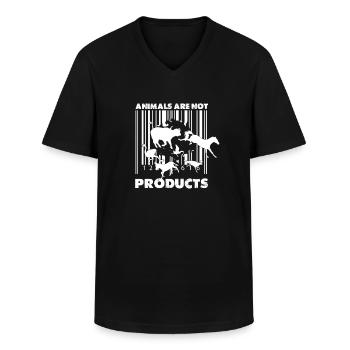 Tiere sind keine Produkte Tierschutz Tierrechte - Männer-T-Shirt mit V-Ausschnitt - Schwarz - Vorne - AI Model Male 178 dark (178cm)