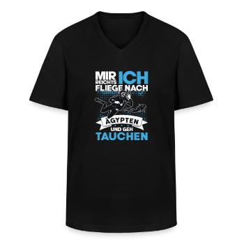 Mir Reichts Fliege Nach Ägypten Tauchen Urlaub - Männer-T-Shirt mit V-Ausschnitt - Schwarz - Vorne - AI Model Male 178 dark (178cm)